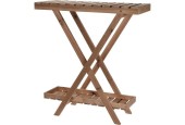 Support à plantes en bois 2 couches 70x28x75cm