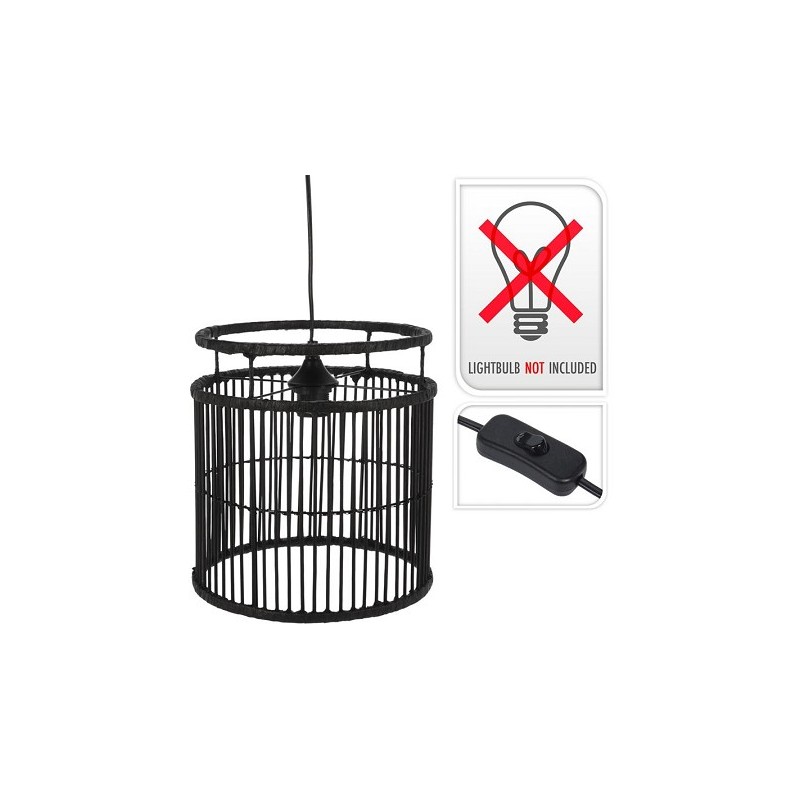 Lampe suspendue 28x28x30cm noire