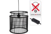 Hanglamp 28x28x30cm zwart