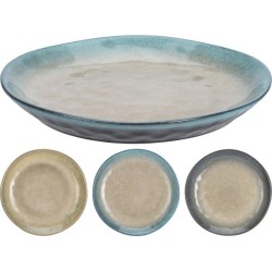Assiette en faïence Ø20cm, disponible en 3 coloris