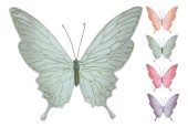 Décoration murale papillon en métal 23,5x19cm