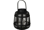 Lanterne bambou 19x24cm noir