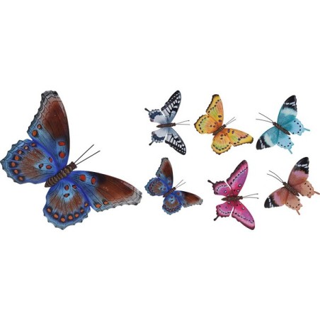 Muurdecoratie vlinder 25x37cm metaal