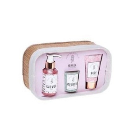 Coffret de bain dans un panier en bambou