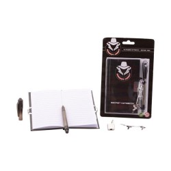 Bloc-notes John Toy Secret Agent avec stylo secret