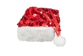 Bonnet de Noël pendant rouge à paillettes 43cm 95% polyester, 5% bonnet