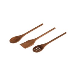 Set d'ustensiles de cuisine en bois d'acacia 3 pièces