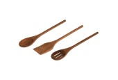 Set d'ustensiles de cuisine en bois d'acacia 3 pièces