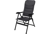 Chaise de camping Noir - chaise réglable 76x57x118cm