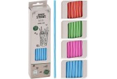 Pailles en plastique lot de 50 pièces réutilisables dia0,5x22cm
