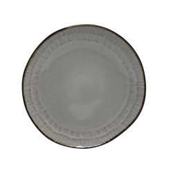 Assiette plate Kos Ø27cm grise boîte de 6 pcs