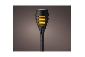 Lumineo Solar fakkel kunststof vlam effect Ø7,5xH27cm-12L Verpakking a 4 stuks