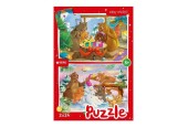 Rebo Ours de Noël - puzzle 2 x 24 pièces