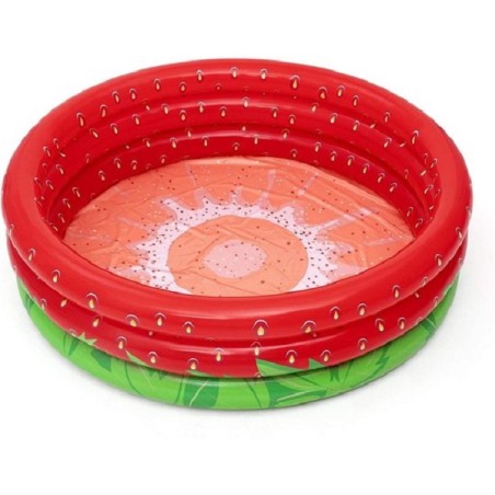 Piscine Bestway 3 anneaux Fraise 160x38cm environ 390 litres