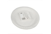 Papstar 20 Assiettes, carton Ø23cm gris blanc