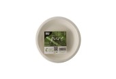 Papstar 12 Borden suikerriet "pure" Ø18cm wit