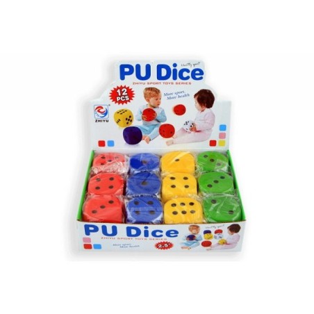 Dés souples 4cm boîte de 12 pièces