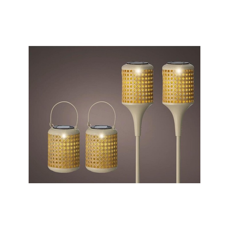 LED Solar light Ø10.5-H80cm metaal Warmwit