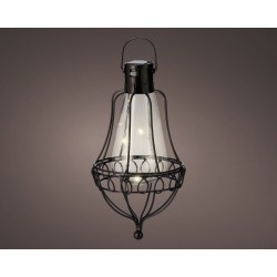 Suspension solaire LED Ø10,8-H21cm métal Blanc chaud