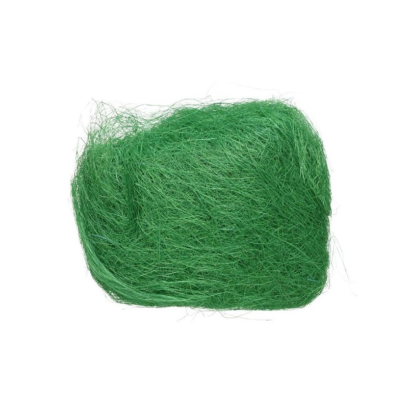 Decoris Decoratie sisal L14-W5-H18cm groen