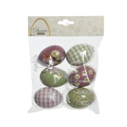 Decoris Oeuf de Pâques en mousse Ø4-H6cm