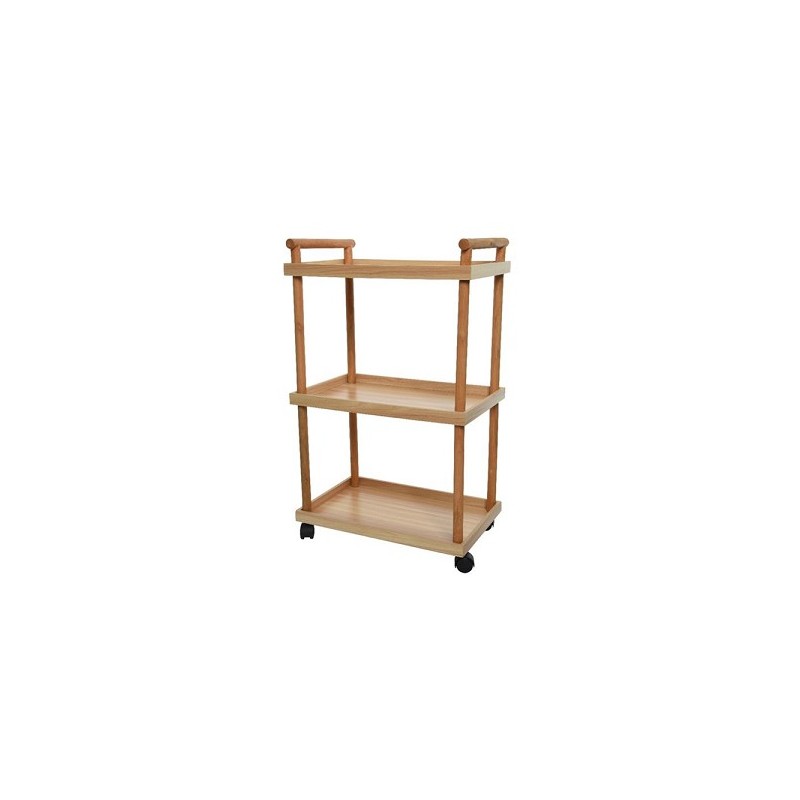 Trolley bijzettafel mdf L30-W48-H76.5cm (Verpakt in platte doos)