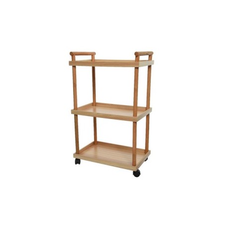 Trolley bijzettafel mdf L30-W48-H76.5cm (Verpakt in platte doos)