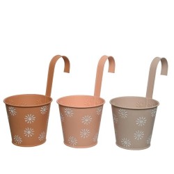 Decoris Jardinière en fer Ø14-L14-L10-H24cm