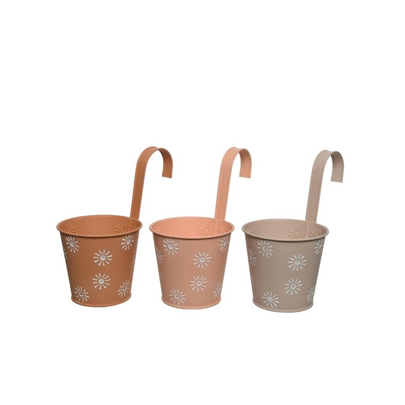Decoris Jardinière en fer Ø14-L14-L10-H24cm
