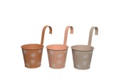 Decoris Jardinière en fer Ø14-L14-L10-H24cm