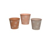 Decoris Pot de fleur en fer Ø14-H12,6cm Pour l'intérieur ou l'extérieur