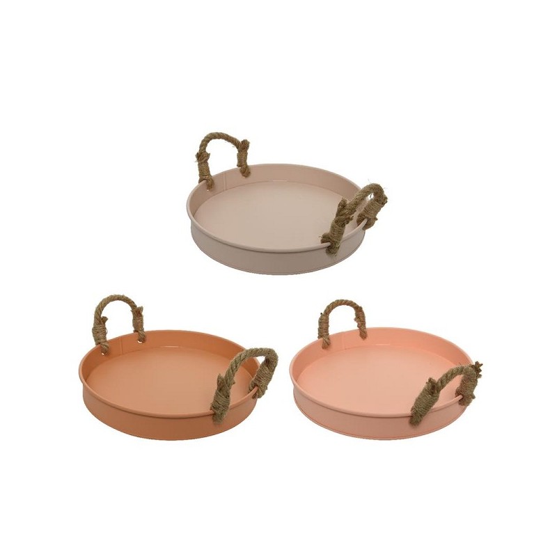 Decoris Dienblad ijzer Ø30-H4.5cm