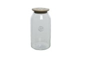 Decoris Vase verre céramique fleurs disposer couvercle céramique Ø11-H20cm