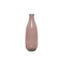 Decoris Vase verre recyclé Ø15-H40cm rose