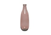 Decoris Vase verre recyclé Ø15-H40cm rose