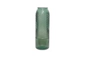 Decoris Vase verre recyclé Ø15-H45cm vert