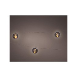 Guirlande lumineuse solaire LED L175cm 8 x 10LED couleur avec éclairage flamme