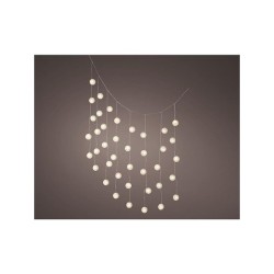 Luminaire de fête parasol LED 40 lampes extérieur L120cm blanc chaud 8 brins