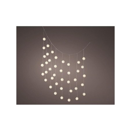 Luminaire de fête parasol LED 40 lampes extérieur L120cm blanc chaud 8 brins