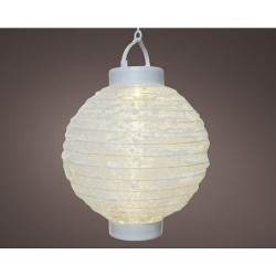 Lanterne solaire LED Ø20-H23cm en nylon a 6 heures de combustion et interrupteur