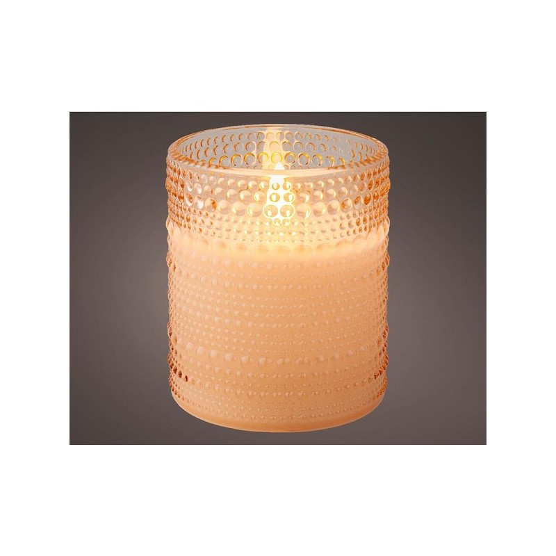Bougie LED d'intérieur Ø8-H10cm avec effet flamme sur pile avec minuterie 6 heures (excl 2x AA)