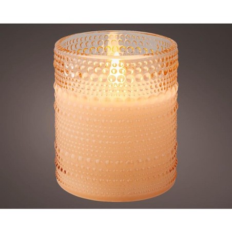Bougie LED d'intérieur Ø8-H10cm avec effet flamme sur pile avec minuterie 6 heures (excl 2x AA)