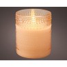 Bougie LED d'intérieur Ø8-H10cm avec effet flamme sur pile avec minuterie 6 heures (excl 2x AA)