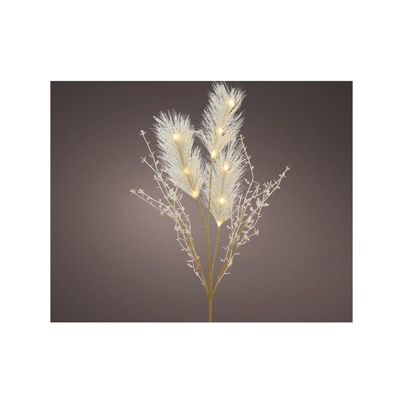 Panache micro LED intérieur Ø10-H70cm sur batterie (exclusif) avec minuterie 6 heures