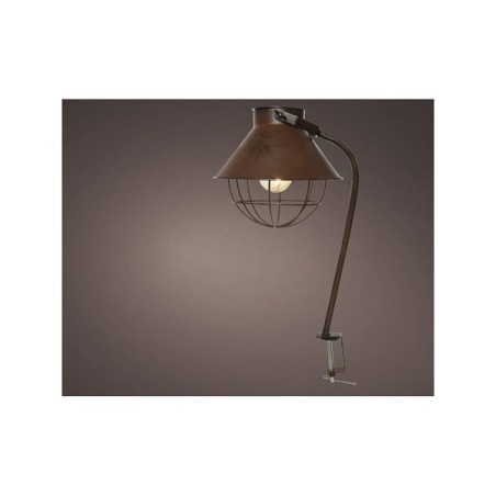 Lumineo éclairage balcon LED métal Ø22-H47,5cm sur batterie avec minuterie 6 heures marron