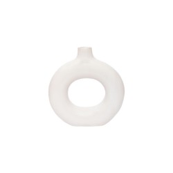 Vase Mandal blanc 21cm en céramique