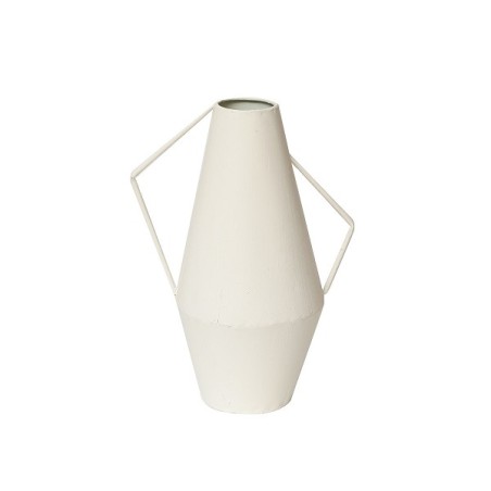 Vase Cadiz Métal 26cm blanc