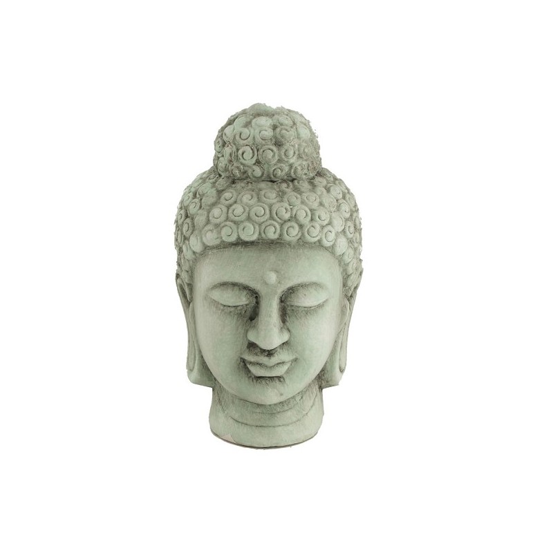 Dijk Natural Collections Deco  Beeld boeddha terracotta Ø12.5x22.5cm licht groen
