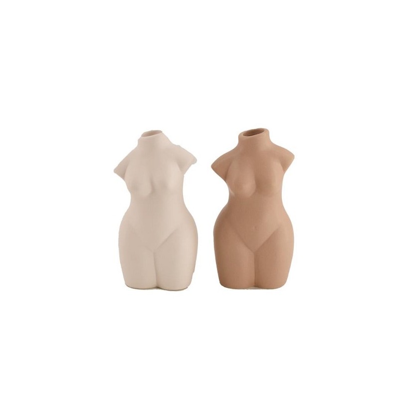 Vase en porcelaine Dijk Natural Collections en forme de corps de femme 7,8x5,6x14,8cm