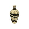 Dijk Natural Collections Vase Corde en papier 18x18x37cm noir et blanc